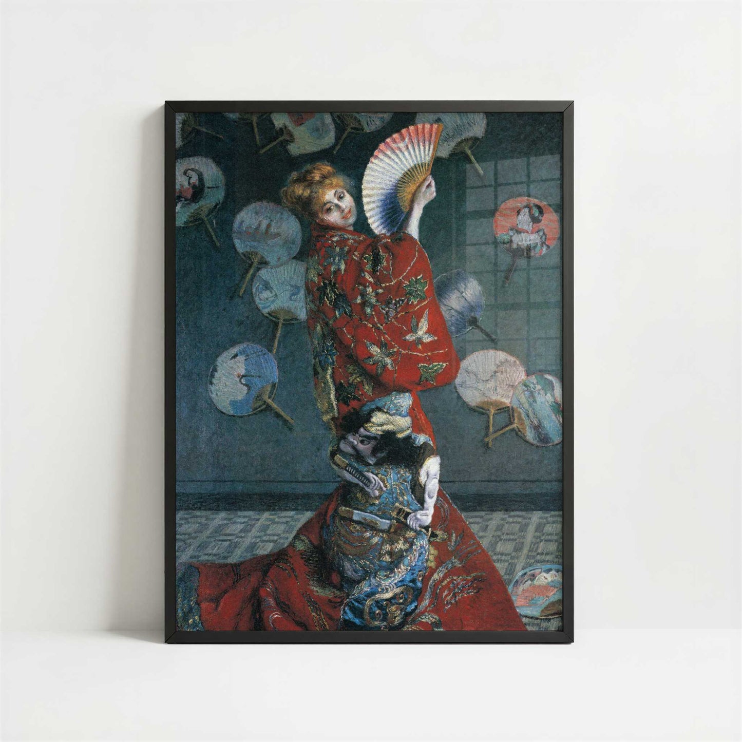 La Japonaise (1876) by Claude Monet – Art Print - Art print in black frame