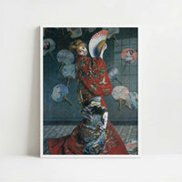 La Japonaise (1876) by Claude Monet – Art Print - Art print in white frame