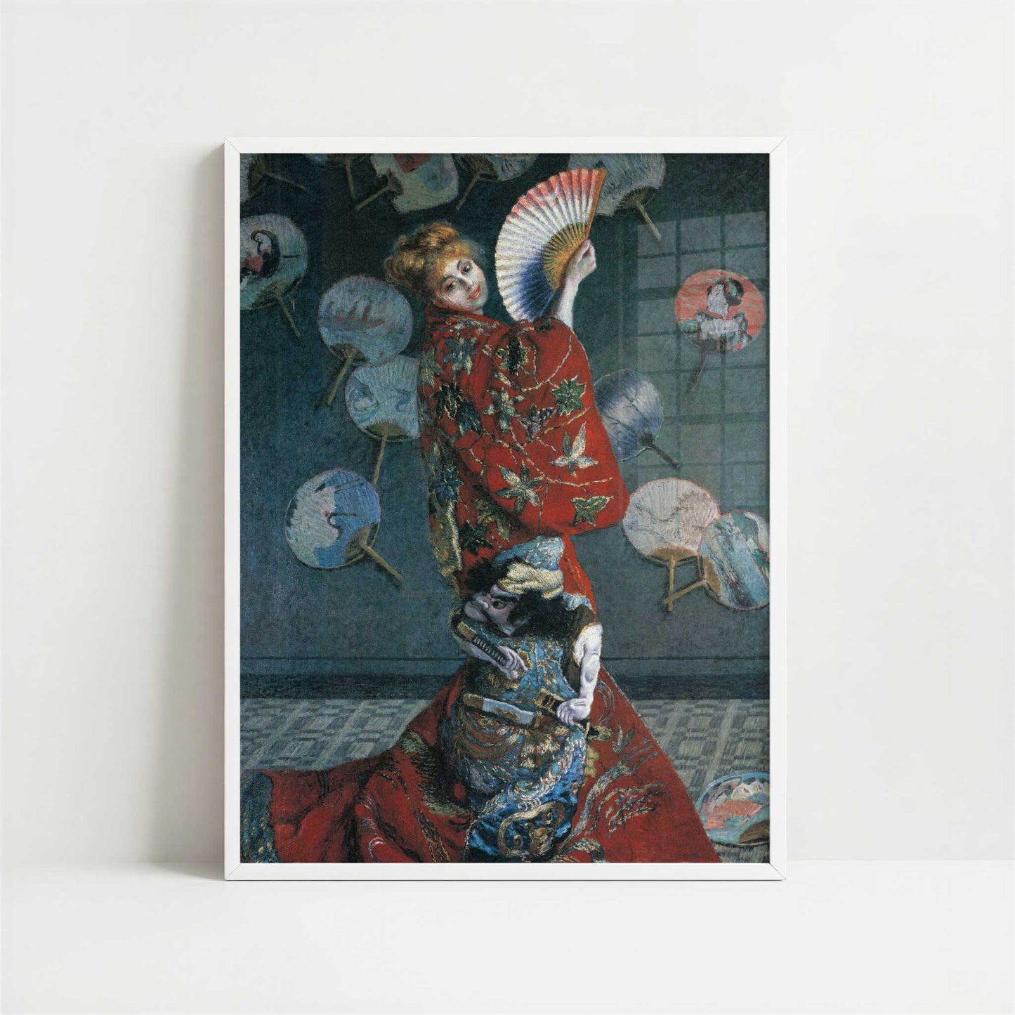 La Japonaise (1876) by Claude Monet – Art Print - Art print in white frame