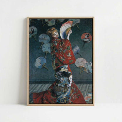 Framed Canvas - Framed canvas in oak color frame