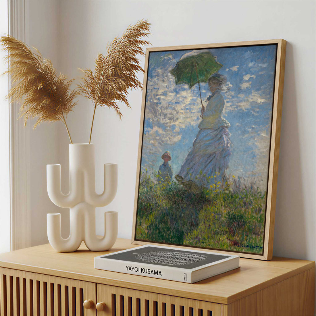 Framed Canvas - Framed canvas in a stylish interior setting