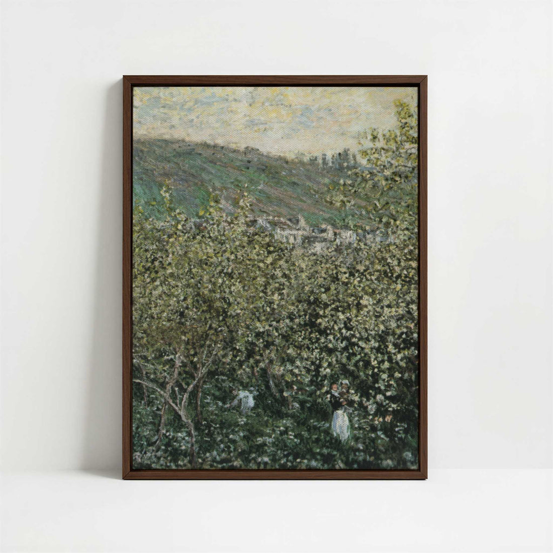 Framed Canvas - Framed canvas in dark wood color frame