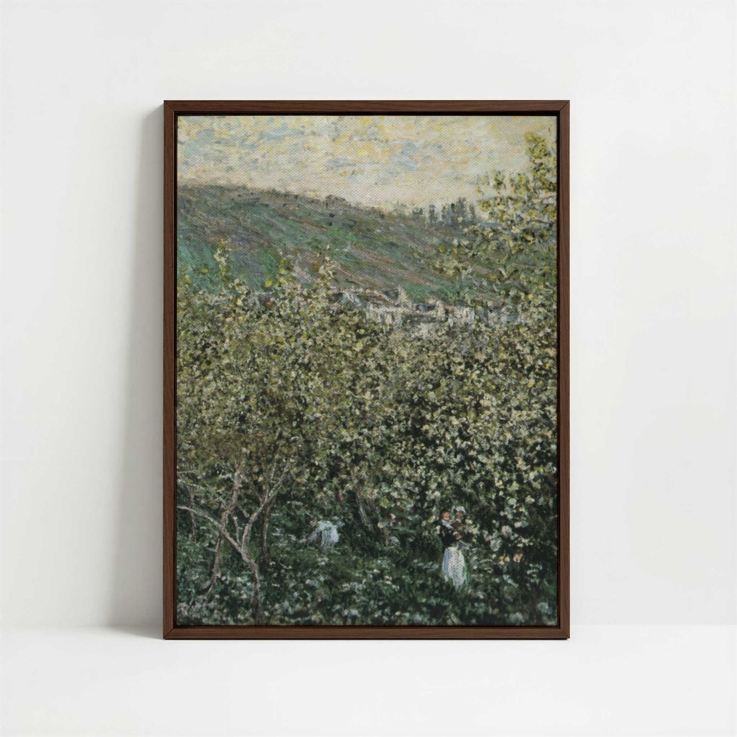 Framed Canvas - Framed canvas in dark wood color frame