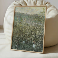 Landscape with Orchard & Figures (1879) by Claude Monet – Art Print - Interior inspiration
