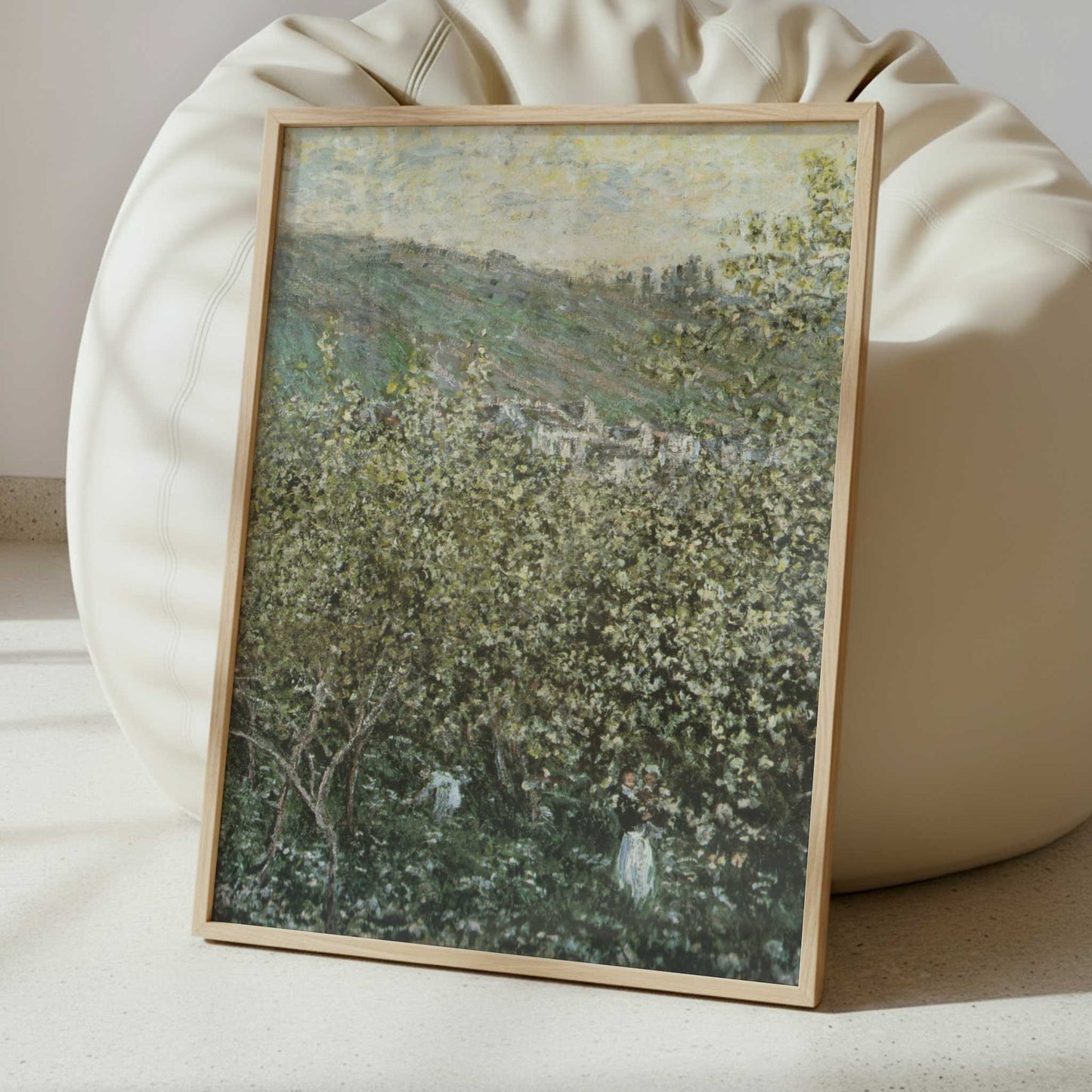 Landscape with Orchard & Figures (1879) by Claude Monet – Art Print - Interior inspiration