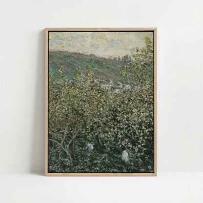 Framed Canvas - Framed canvas in oak color frame