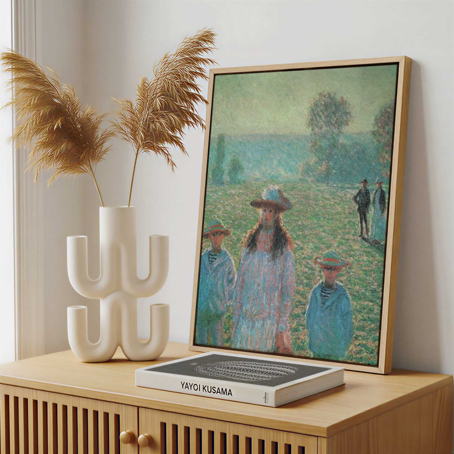 Framed Canvas - Framed canvas in a stylish interior setting
