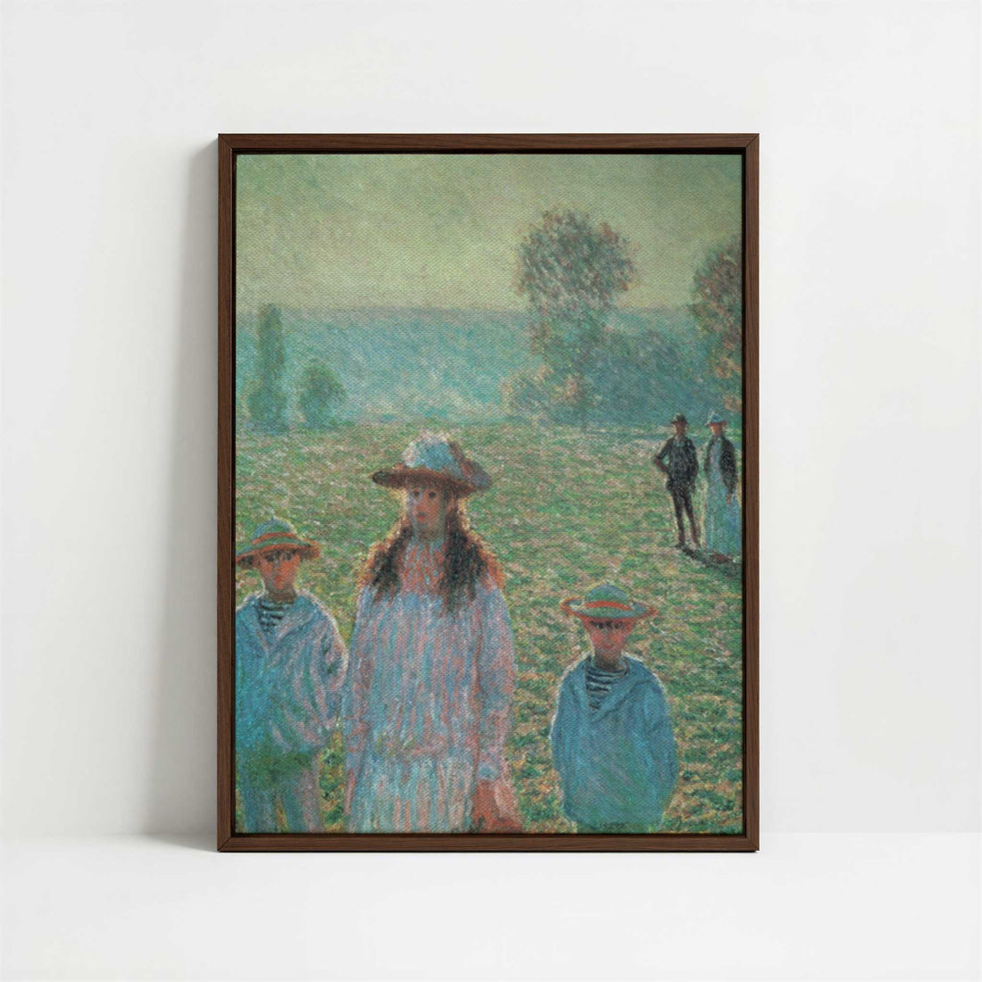 Framed Canvas - Framed canvas in dark wood color frame