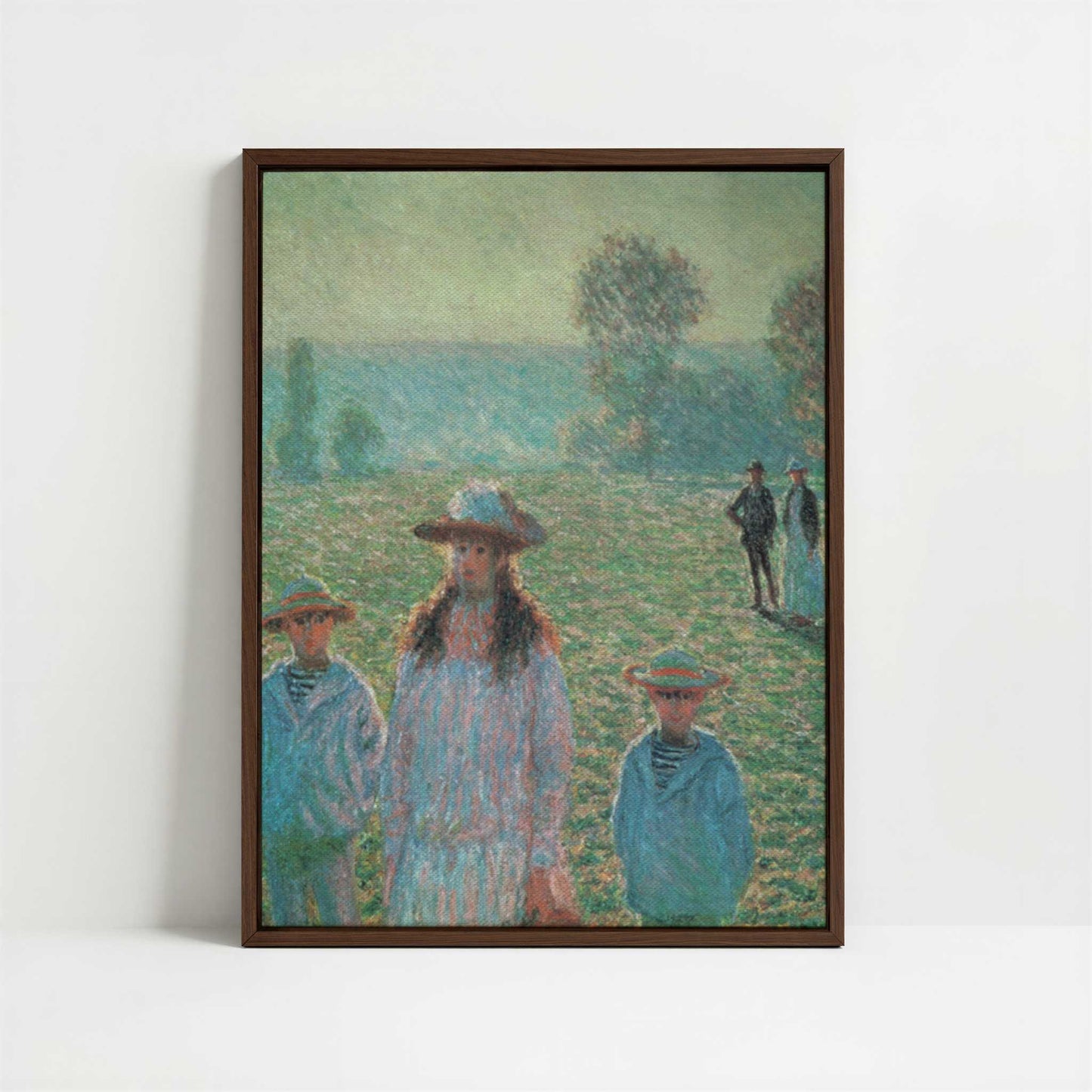 Framed Canvas - Framed canvas in dark wood color frame