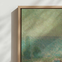 Framed Canvas - Close-up detail and texture of the framed canvas