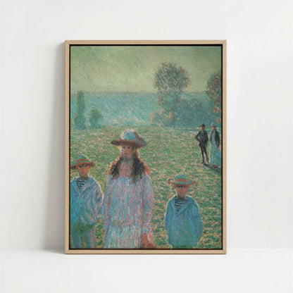 Framed Canvas - Framed canvas in oak color frame