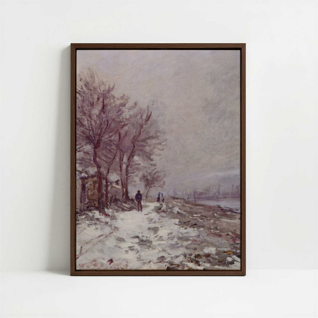 Framed Canvas - Framed canvas in dark wood color frame