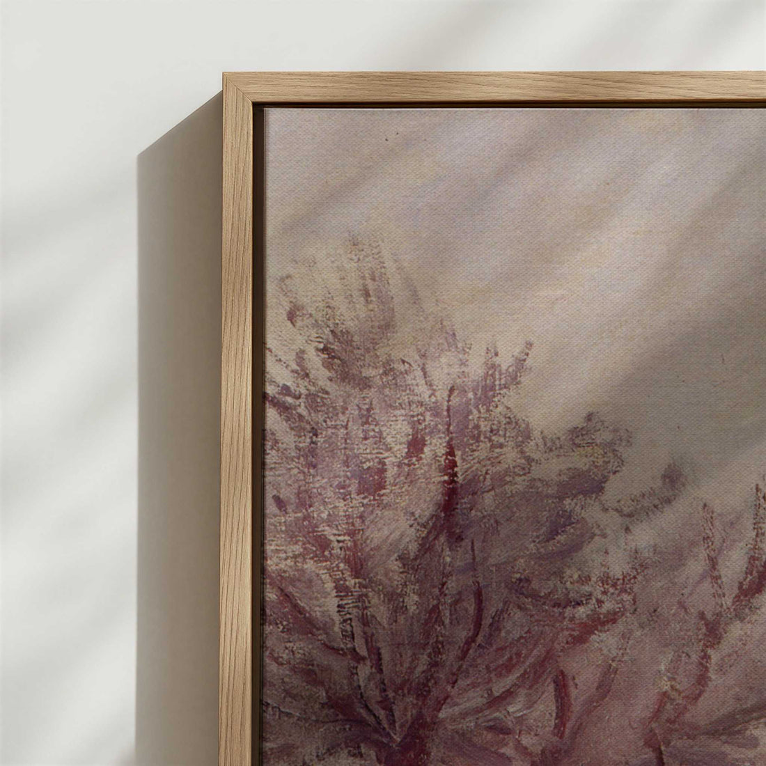 Framed Canvas - Close-up detail and texture of the framed canvas
