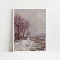 Lavacourt in Winter (1879) by Claude Monet – Art Print - Art print in white frame
