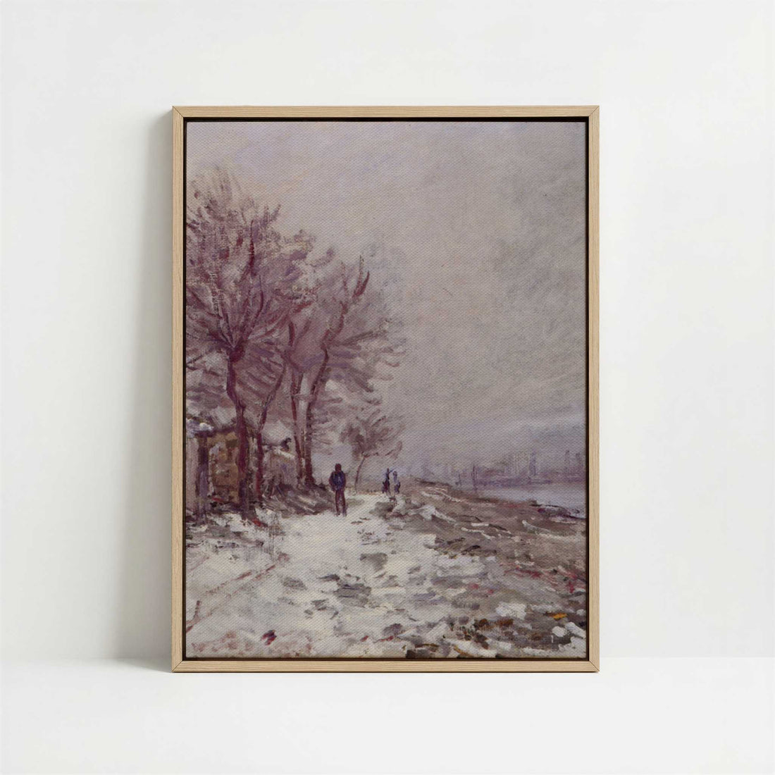 Framed Canvas - Framed canvas in oak color frame