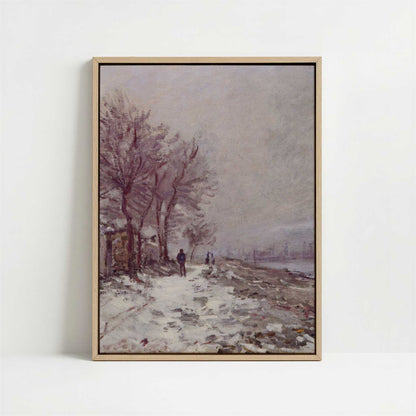 Framed Canvas - Framed canvas in oak color frame