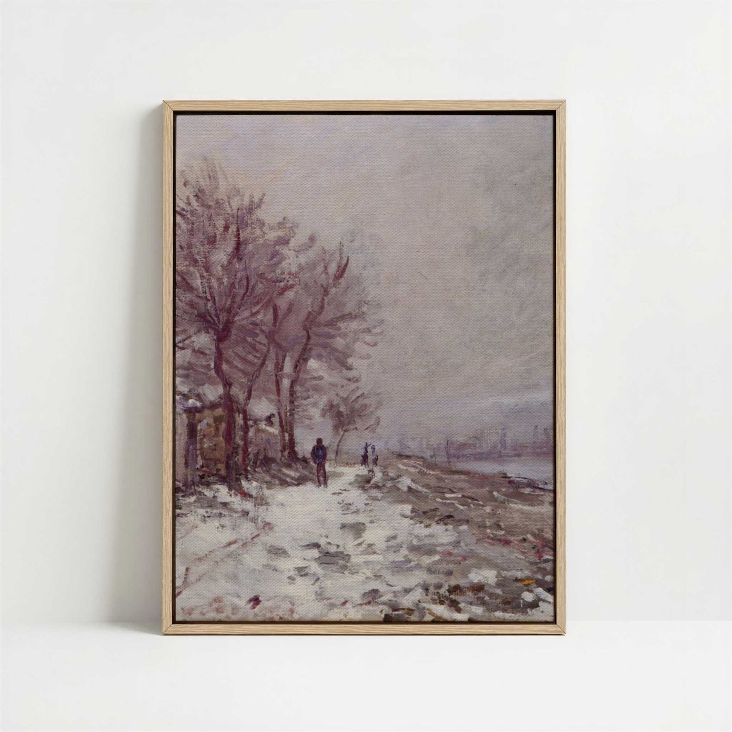 Framed Canvas - Framed canvas in oak color frame