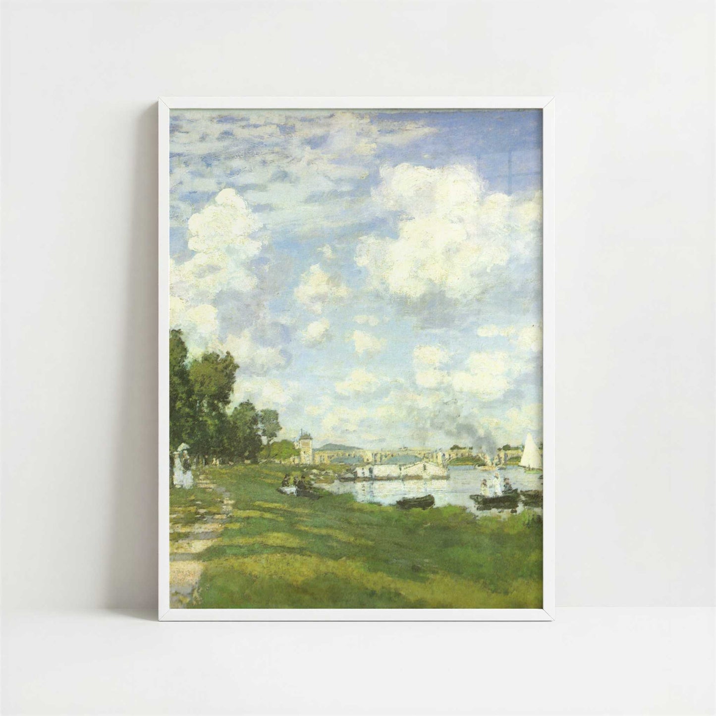 Le Bassin D'Argenteuil (1874) by Claude Monet – Art Print - Art print in white frame