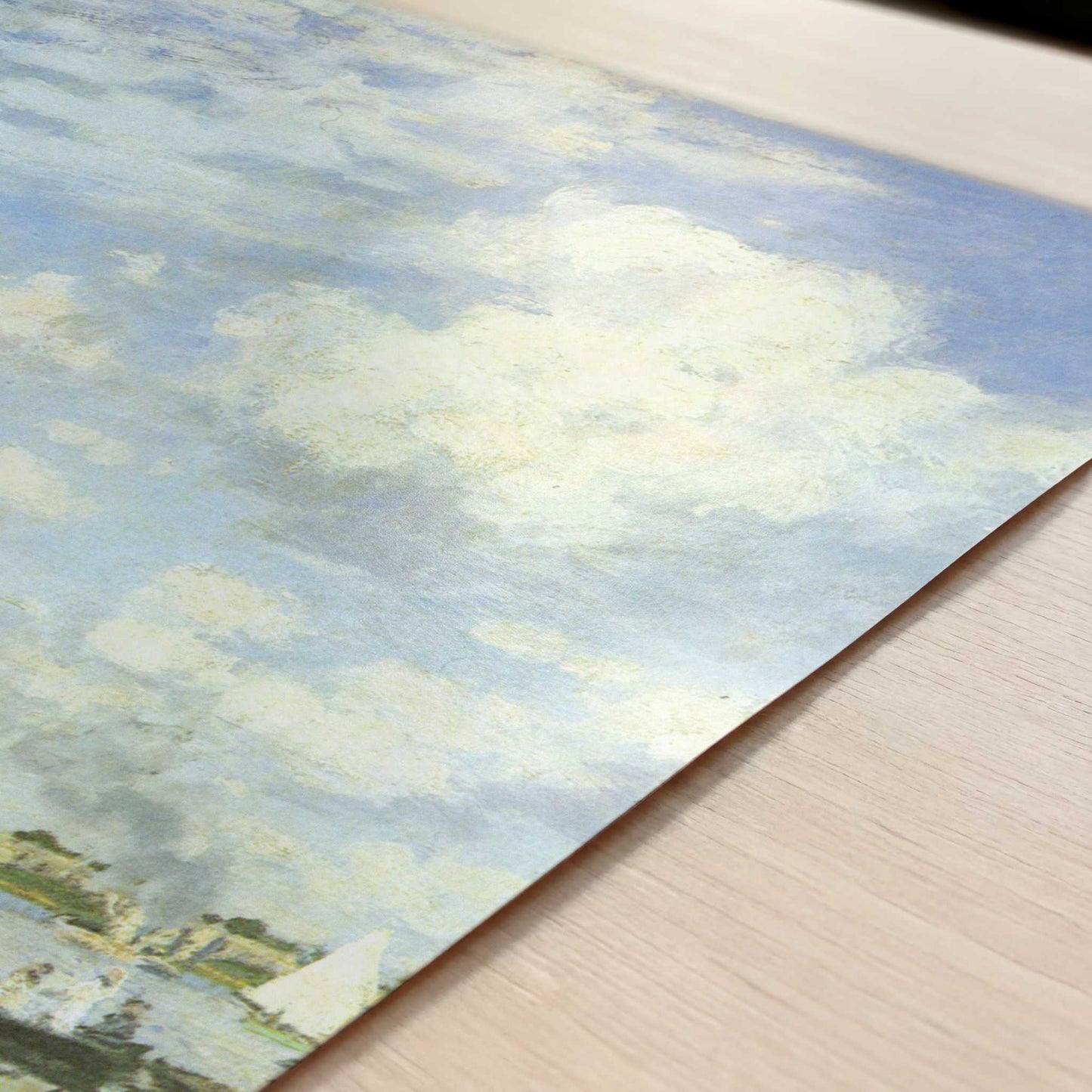 Le Bassin D'Argenteuil (1874) by Claude Monet – Art Print - Close-up detail of the art print