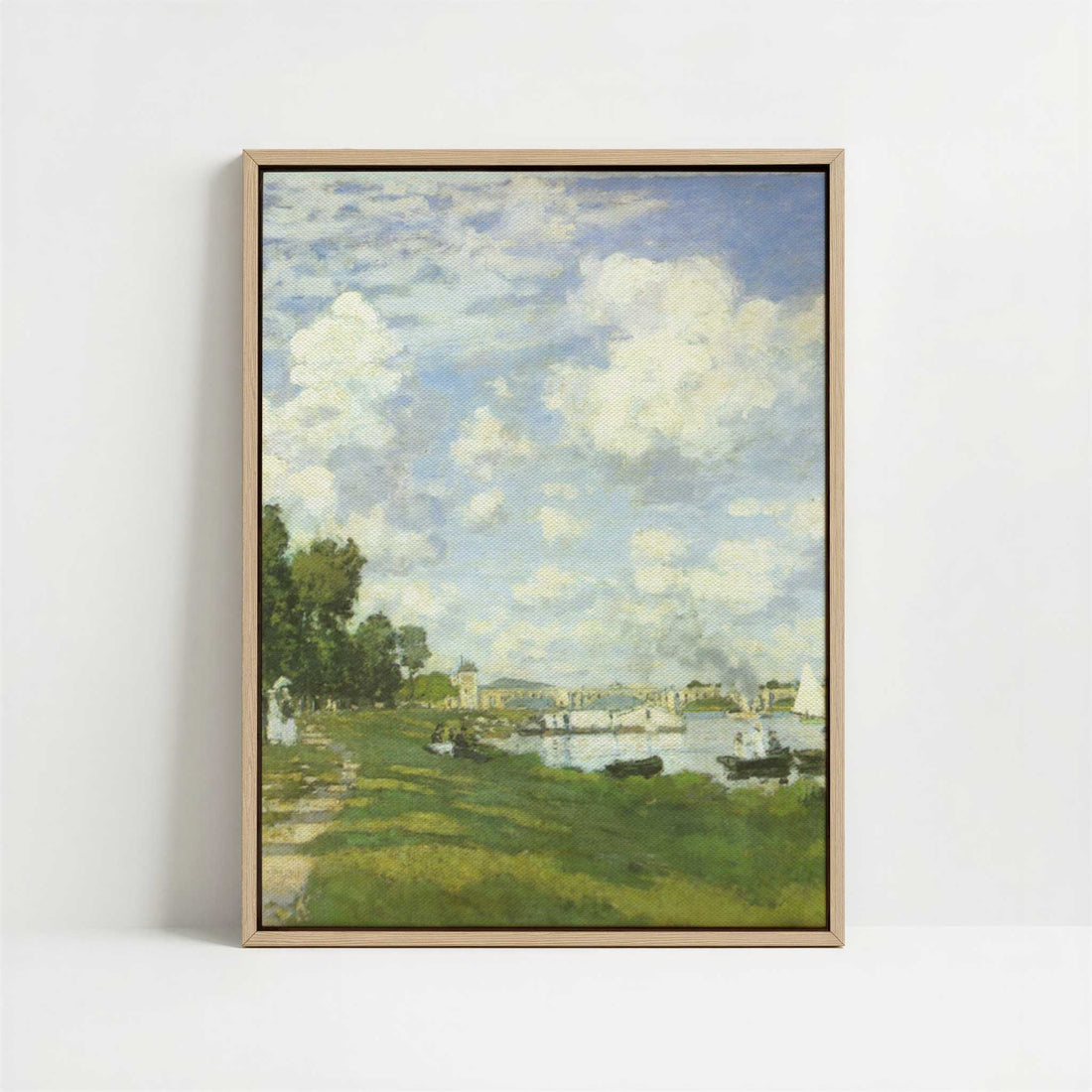 Framed Canvas - Framed canvas in oak color frame