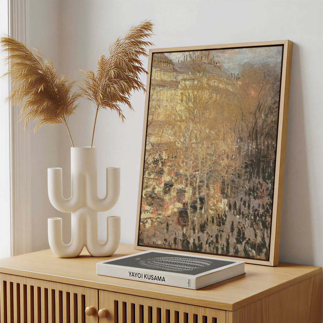 Framed Canvas - Framed canvas in a stylish interior setting