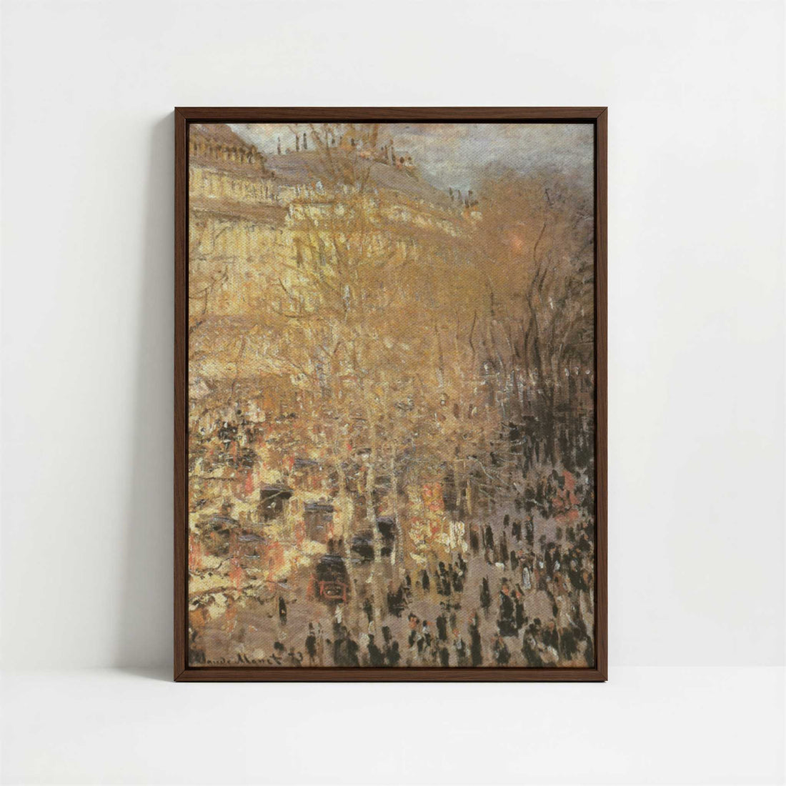 Framed Canvas - Framed canvas in dark wood color frame