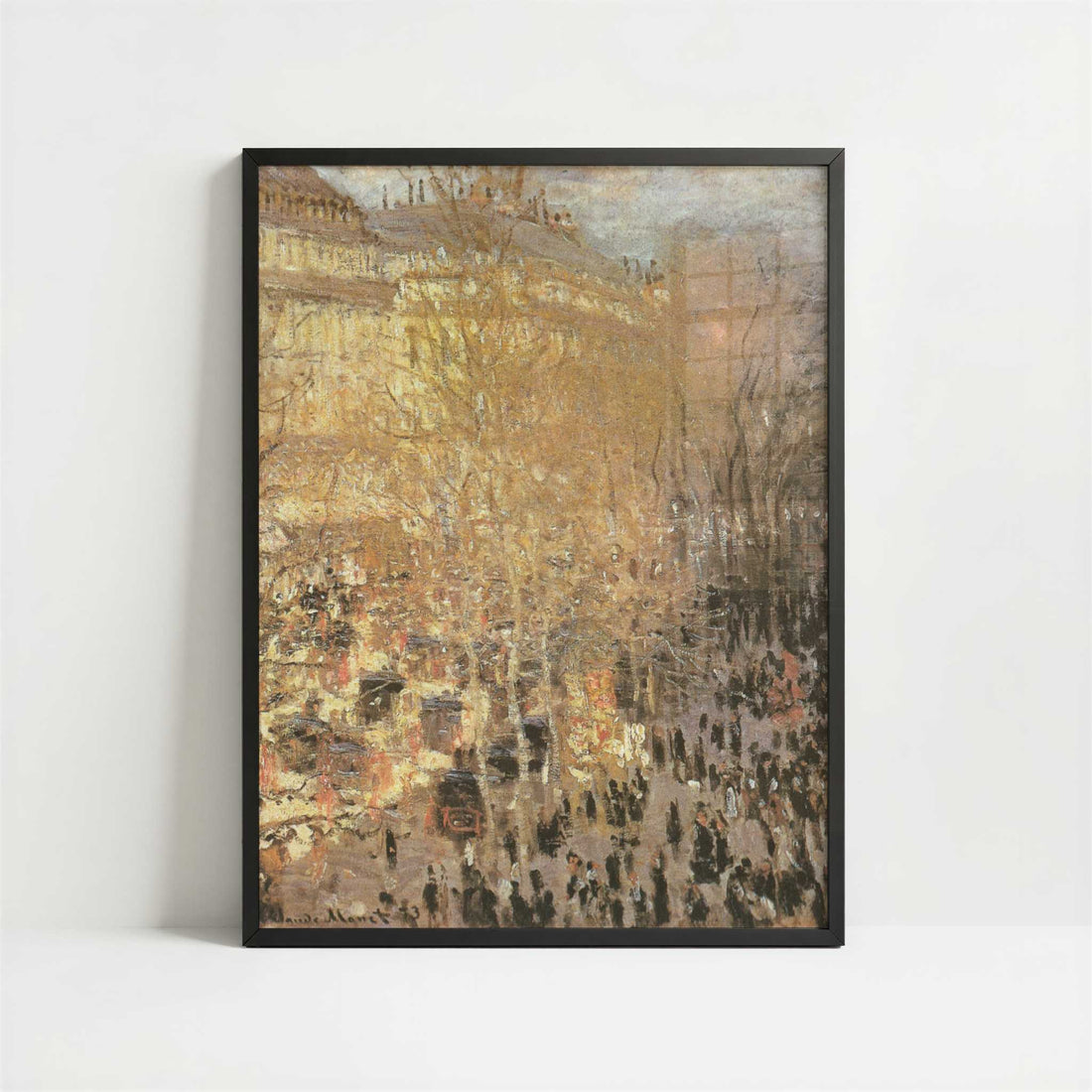 Le Boulevard des Capucines (1873) by Claude Monet – Art Print - Art print in black frame
