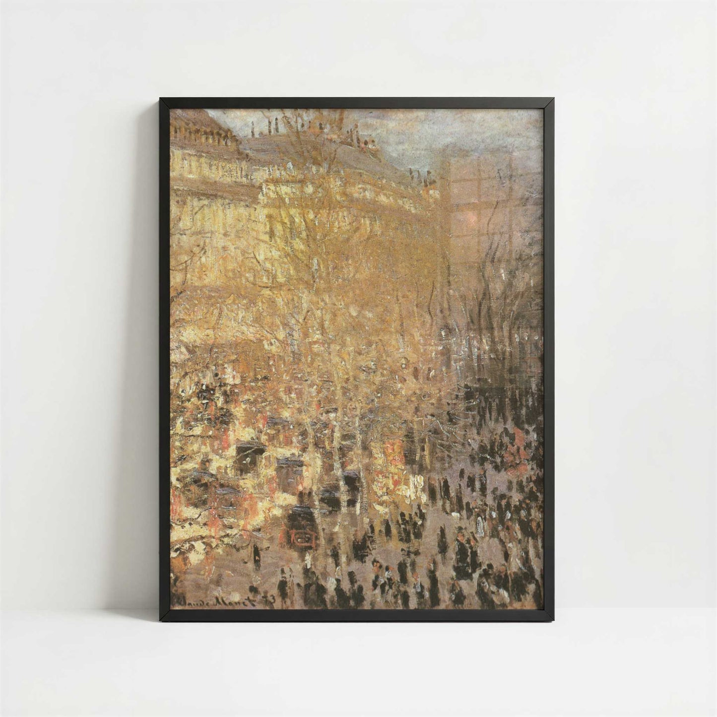 Le Boulevard des Capucines (1873) by Claude Monet – Art Print - Art print in black frame