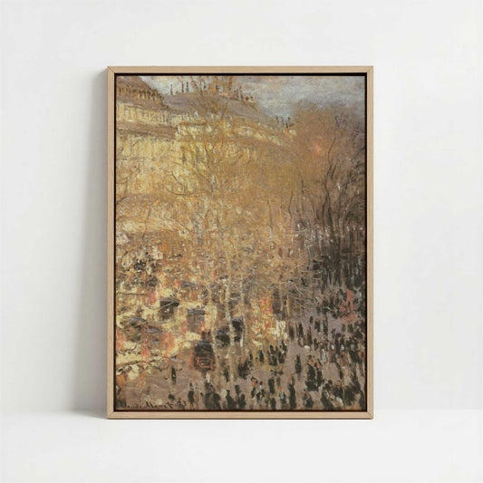 Framed Canvas - Framed canvas in oak color frame