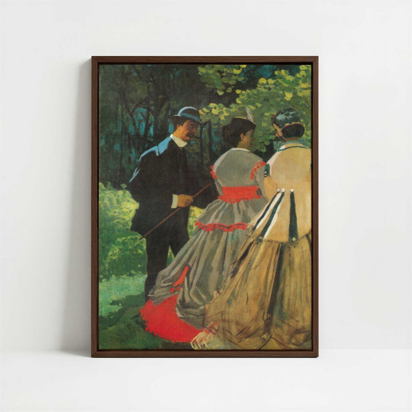 Framed Canvas - Framed canvas in dark wood color frame