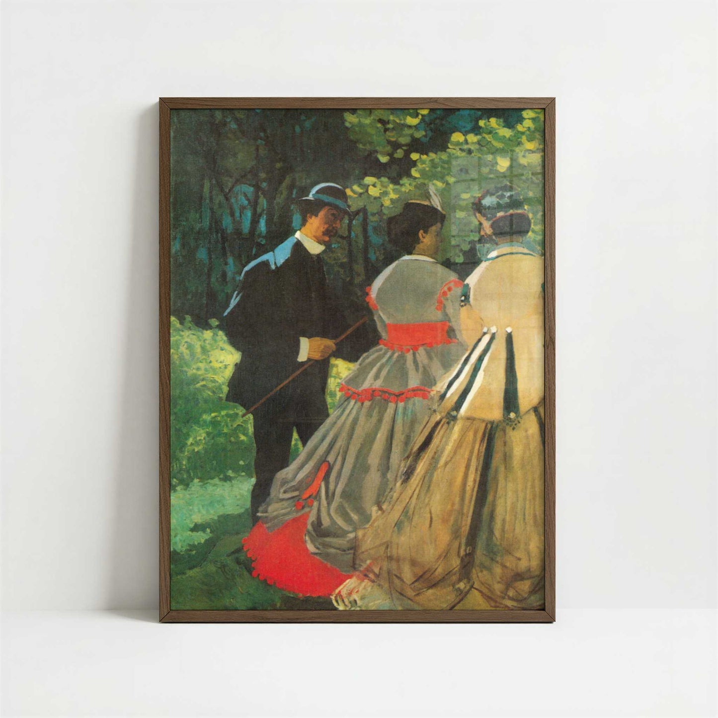 Le Déjeuner sur l'herbe (1866) by Claude Monet – Art Print - Art print in dark wood frame