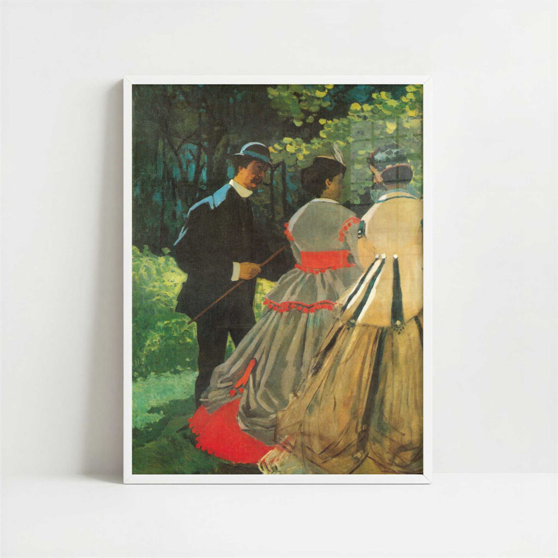 Le Déjeuner sur l'herbe (1866) by Claude Monet – Art Print - Art print in white frame