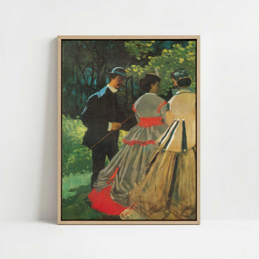 Framed Canvas - Framed canvas in oak color frame