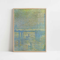 London, Charing Cross Bridge-2 (1902) by Claude Monet – Art Print - Art print in oak frame