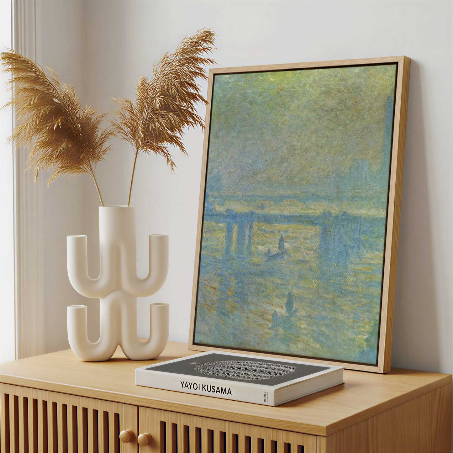 Framed Canvas - Framed canvas in a stylish interior setting