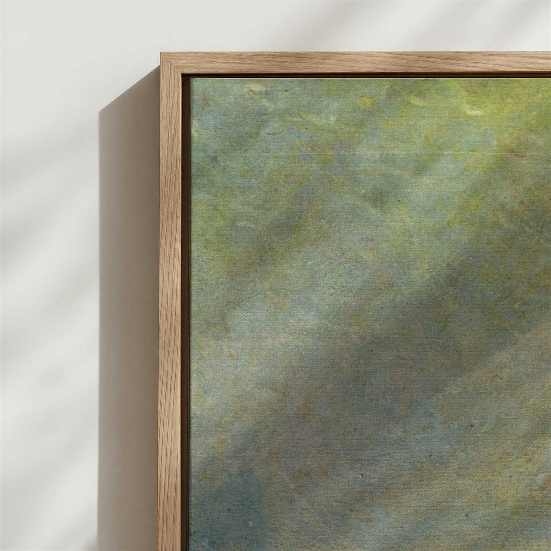 Framed Canvas - Close-up detail and texture of the framed canvas
