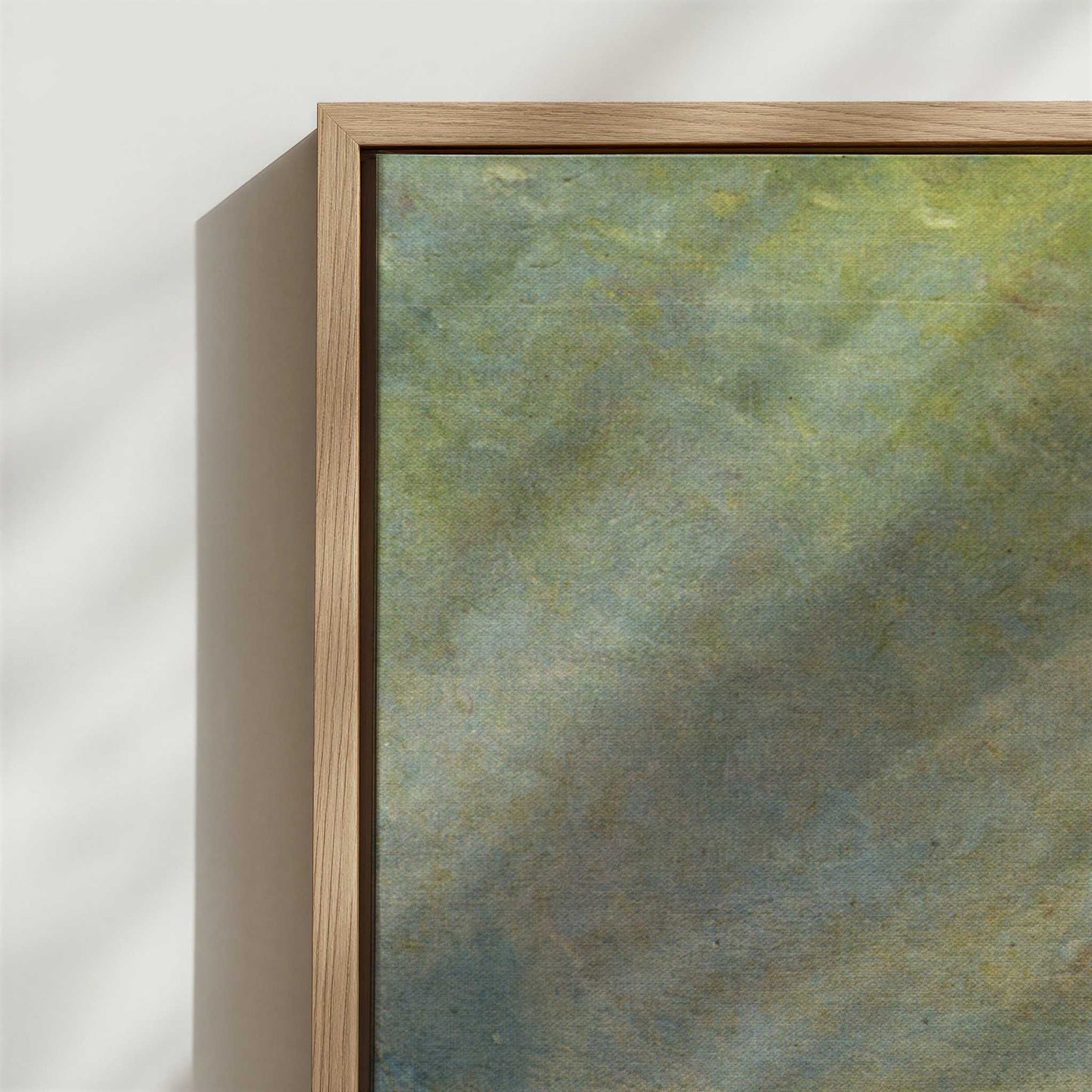 Framed Canvas - Close-up detail and texture of the framed canvas