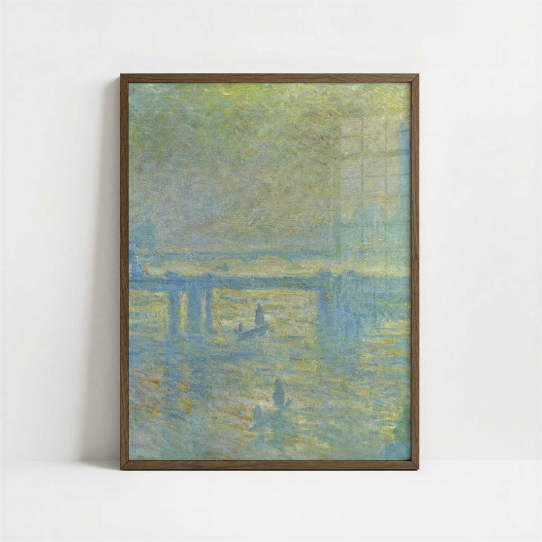 London, Charing Cross Bridge-2 (1902) by Claude Monet – Art Print - Art print in dark wood frame