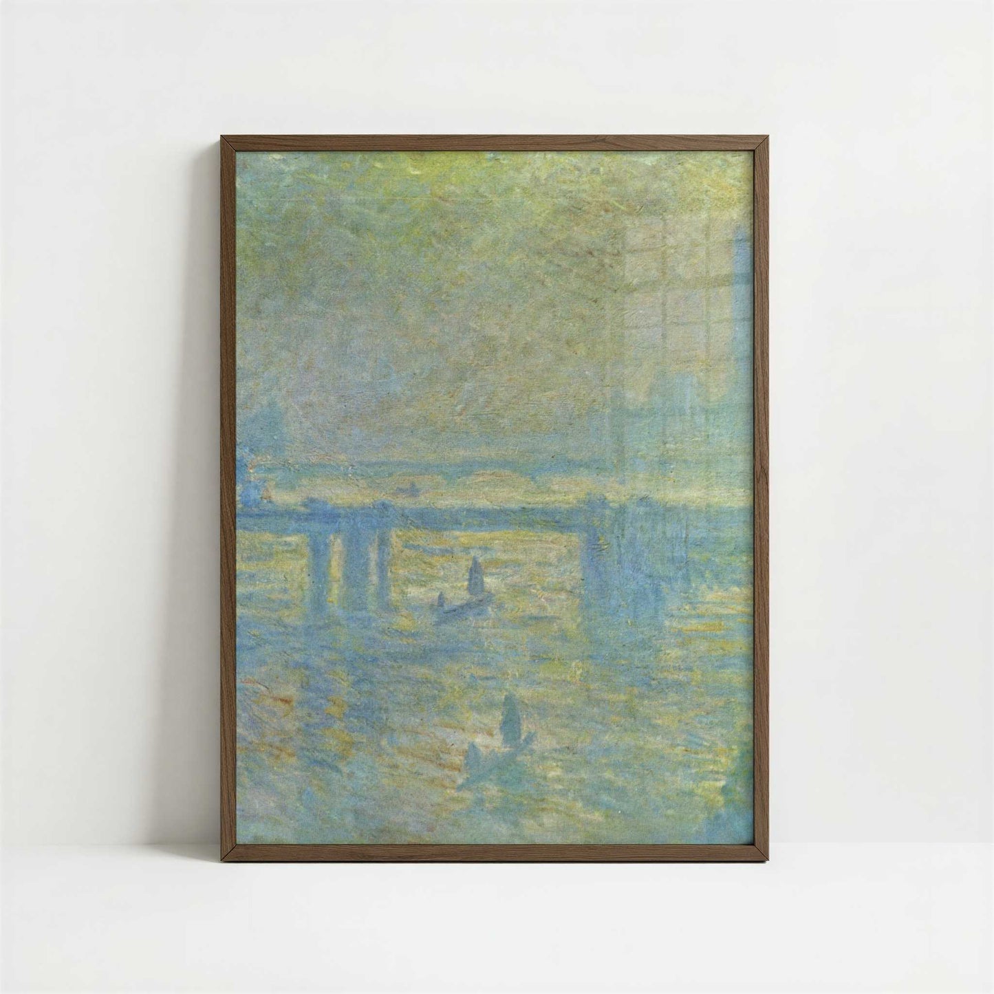 London, Charing Cross Bridge-2 (1902) by Claude Monet – Art Print - Art print in dark wood frame