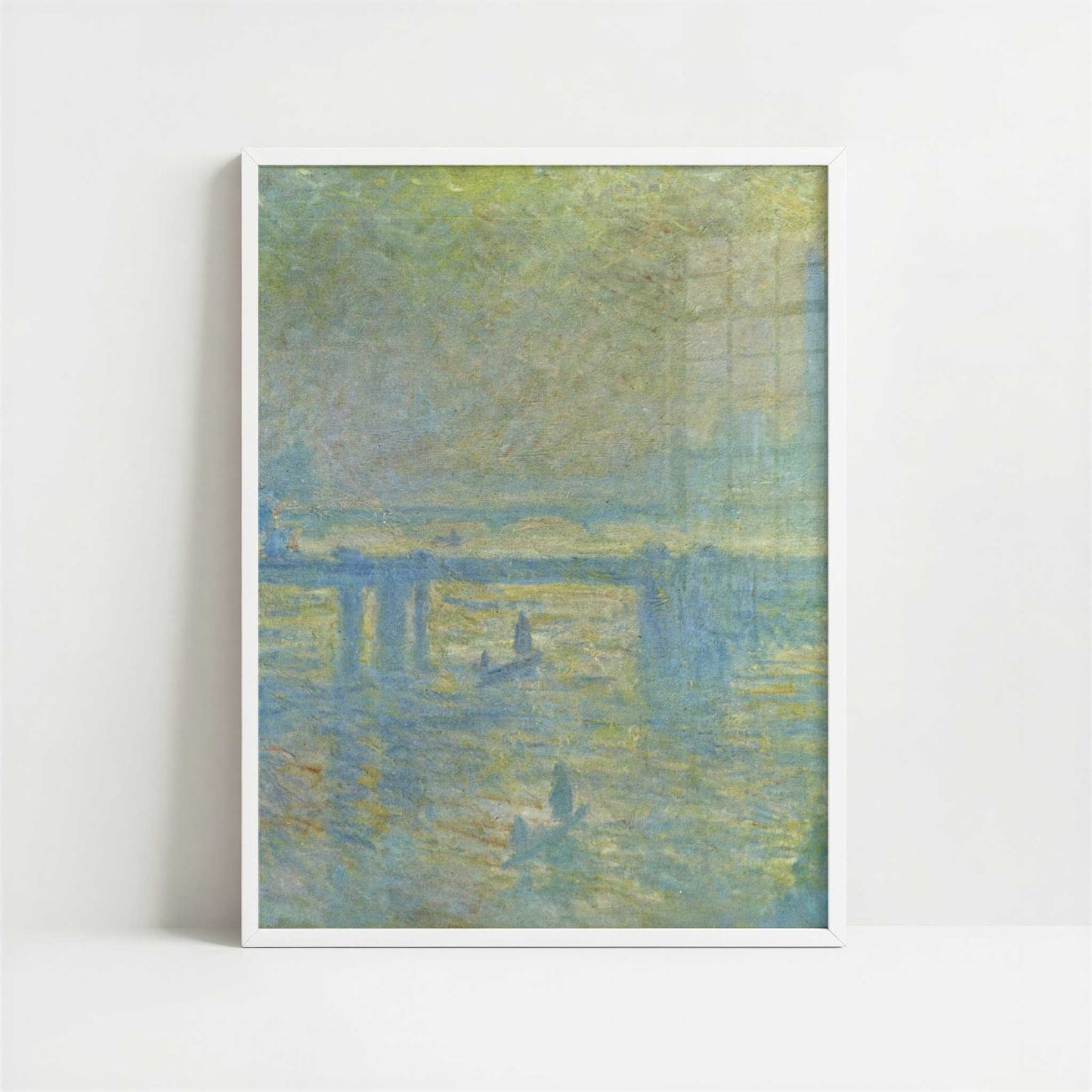 London, Charing Cross Bridge-2 (1902) by Claude Monet – Art Print - Art print in white frame