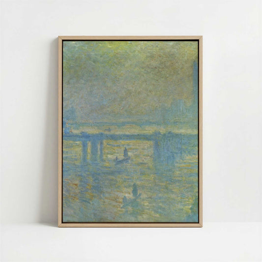 Framed Canvas - Framed canvas in oak color frame