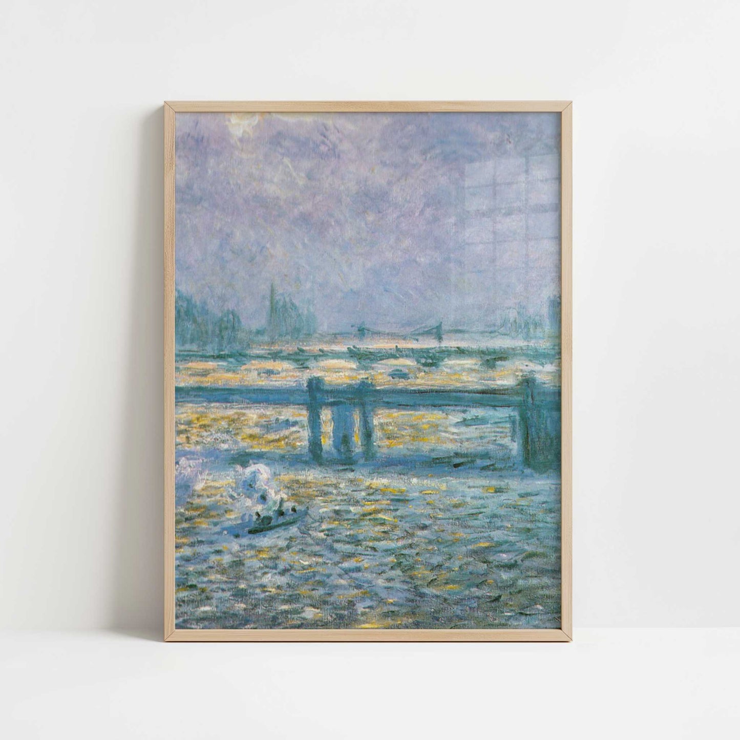 London, Charing Cross Bridge (1901-2) by Claude Monet – Art Print - Art print in oak frame
