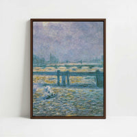 Framed Canvas - Framed canvas in dark wood color frame