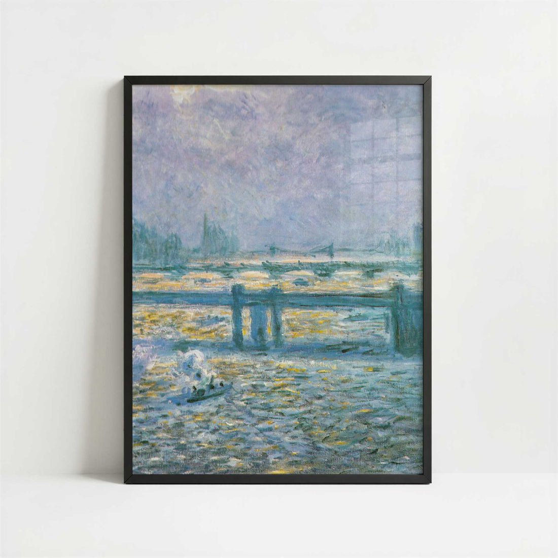 London, Charing Cross Bridge (1901-2) by Claude Monet – Art Print - Art print in black frame