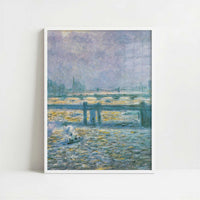 London, Charing Cross Bridge (1901-2) by Claude Monet – Art Print - Art print in white frame