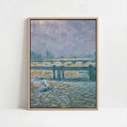 Framed Canvas - Framed canvas in oak color frame