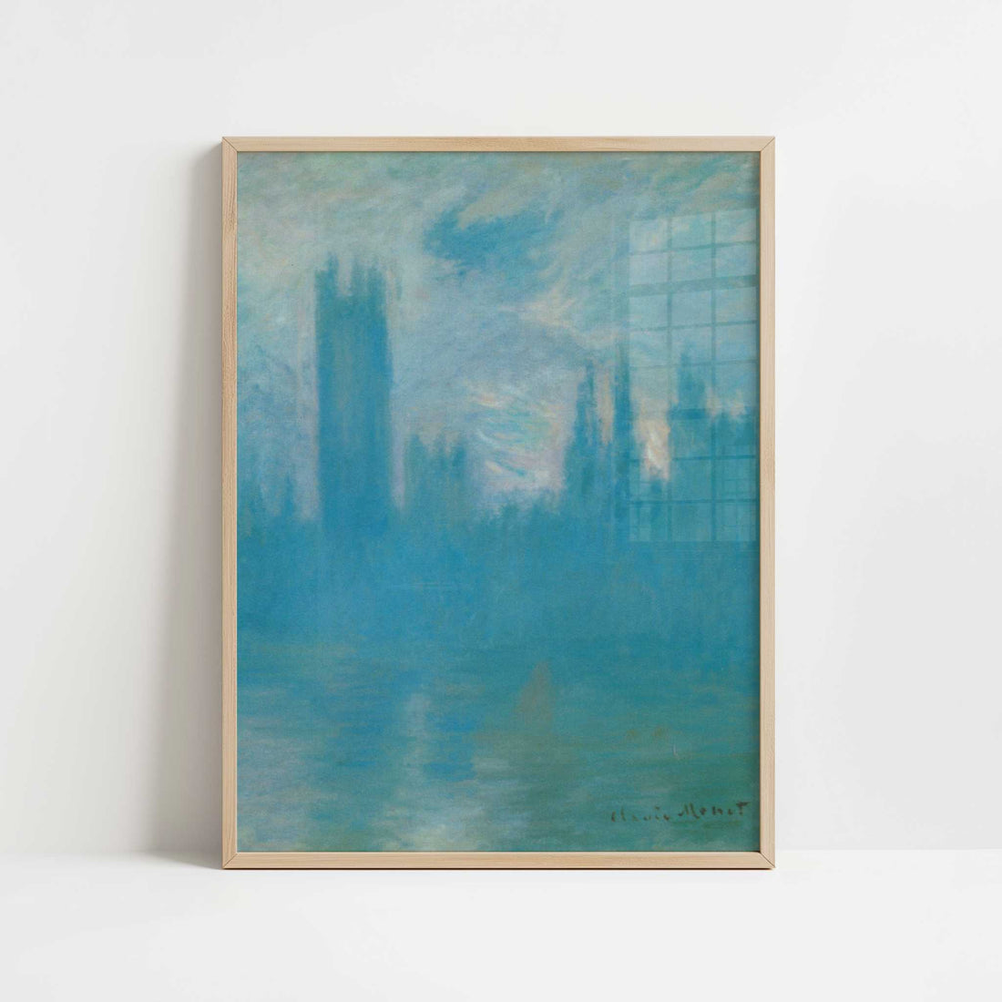 London, Houses of Parliament (1900-1) by Claude Monet – Art Print - Art print in oak frame