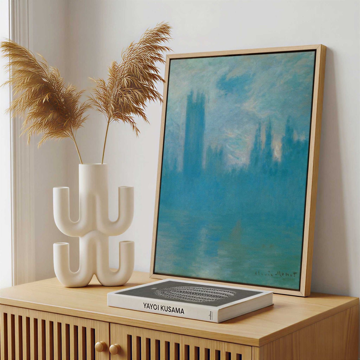 Framed Canvas - Framed canvas in a stylish interior setting