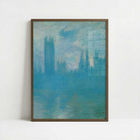 London, Houses of Parliament (1900-1) by Claude Monet – Art Print - Art print in dark wood frame