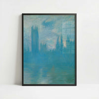 London, Houses of Parliament (1900-1) by Claude Monet – Art Print - Art print in black frame
